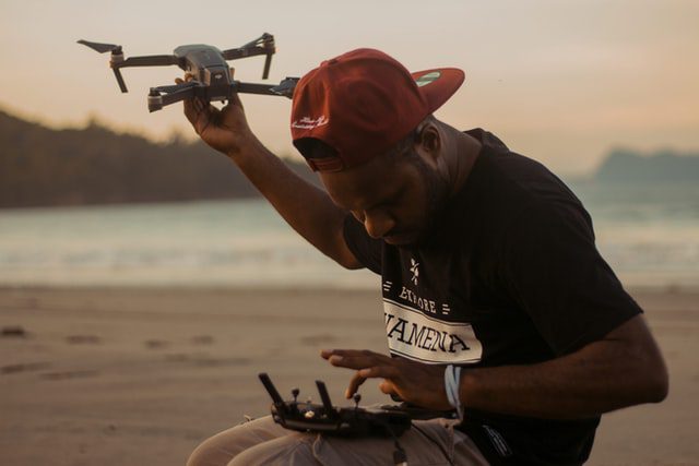 A man holding a drone-Drone Service in Las Vegas.