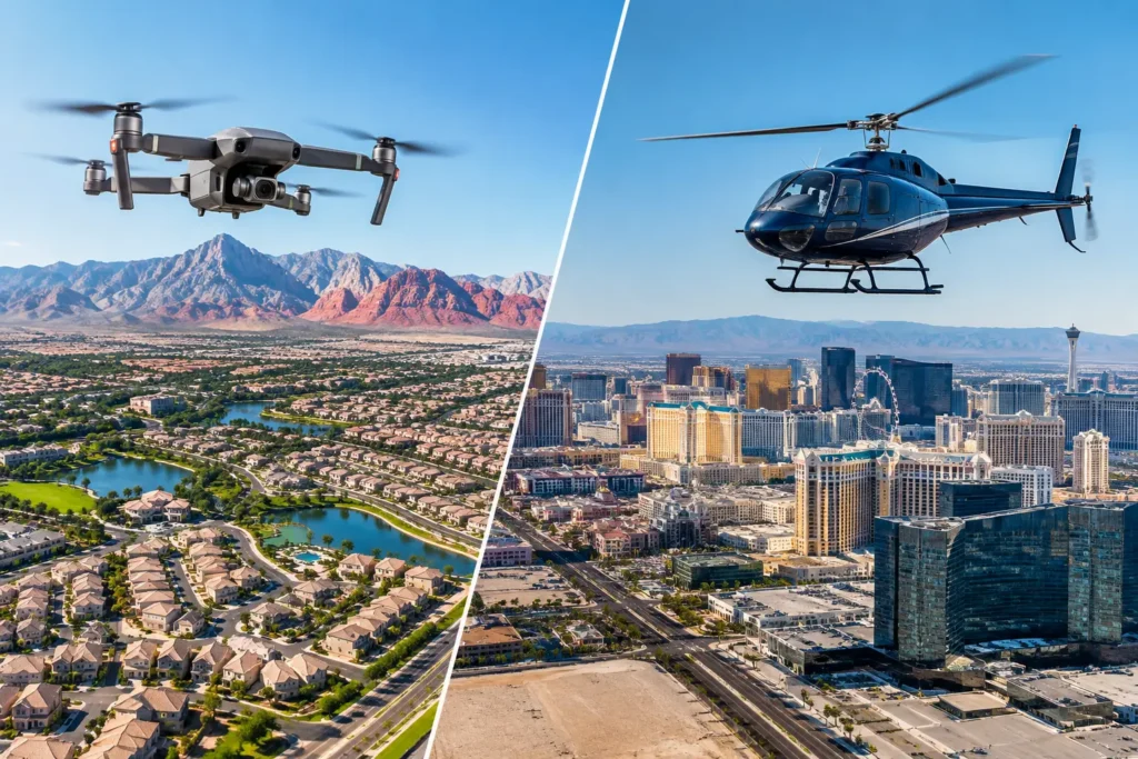 Drone Versus Helicopter for Property Marketing